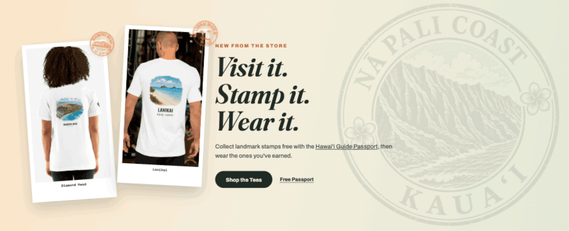 Visit It. Stamp It. Wear It. Collect Hawaiʻi landmark stamps, then wear the places you remember.